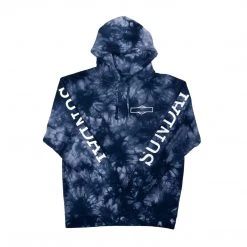 MEN Sunday Rockwell Box Pullover Hoodie - Tie-Dye Navy