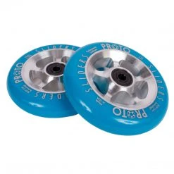Proto StarBright Sliders Wheels 110mm - Neon Blue On Raw (Pair) 6 Proto StarBright Sliders Wheels 110mm - Neon Blue On Raw (Pair)