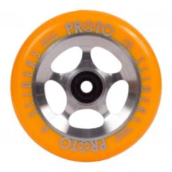 Proto StarBright Sliders Wheels 110mm - Neon Orange On Raw (Pair)