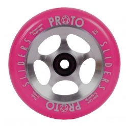Proto StarBright Sliders Wheels 110mm - Neon Pink On Raw (Pair)