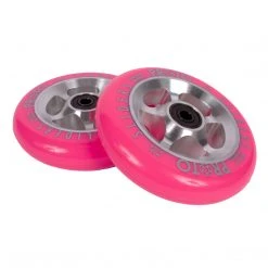 Proto StarBright Sliders Wheels 110mm - Neon Pink On Raw (Pair)