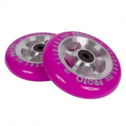 Proto StarBright Sliders Wheels 110mm - Neon Purple On Raw (Pair)