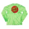 MEN Santa Cruz Classic Dot Long Sleeve Youth T-Shirt - Spider Lime