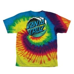 Santa Cruz Wave Dot Short Sleeve Youth T-Shirt - Reactive Rainbow MEN