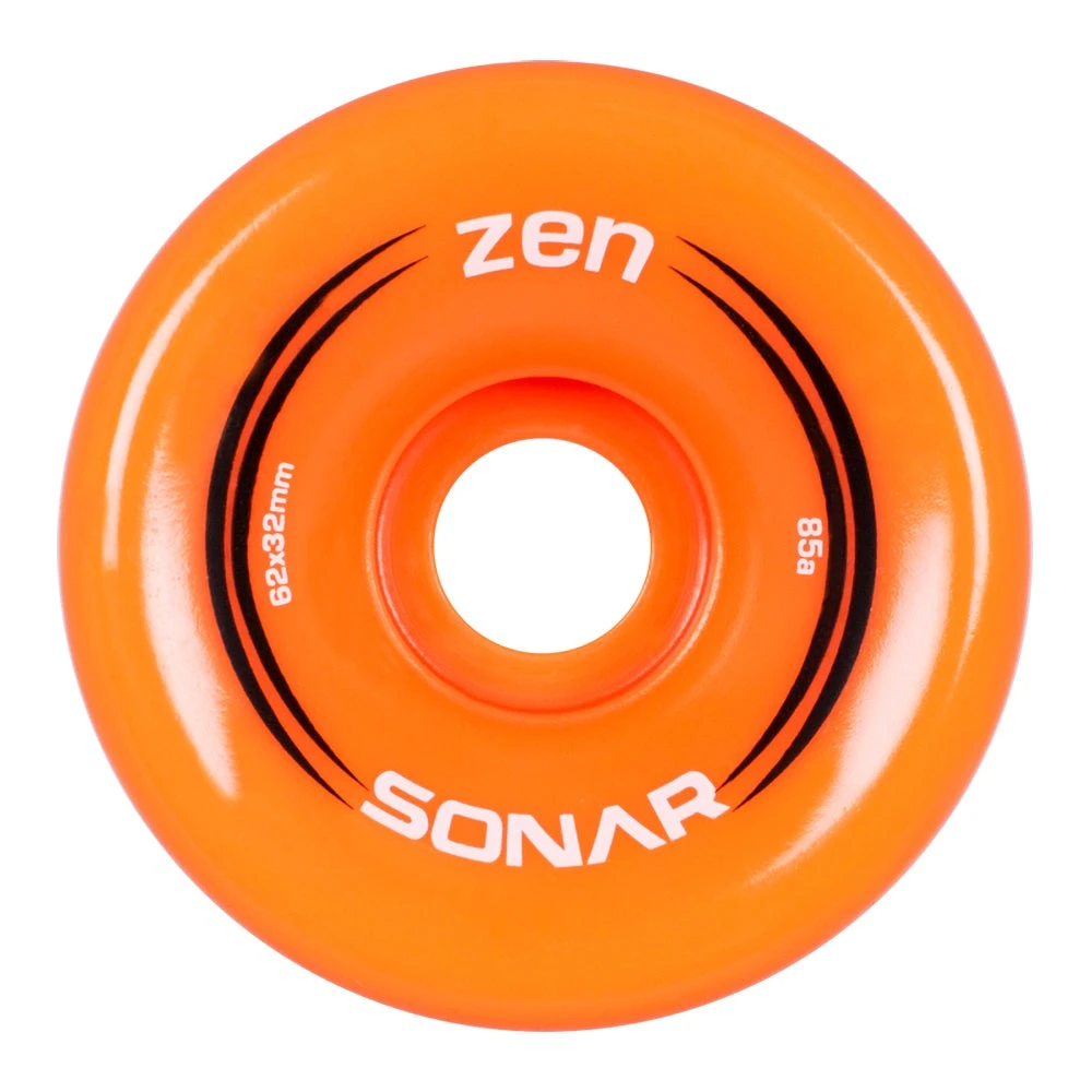 Quad Wheels Sonar Zen Roller Skate Wheels 62mm 85a - Orange (4 Pack) Quad Wheels Sonar Zen Roller Skate Wheels 62mm 85a - Orange (4 Pack)