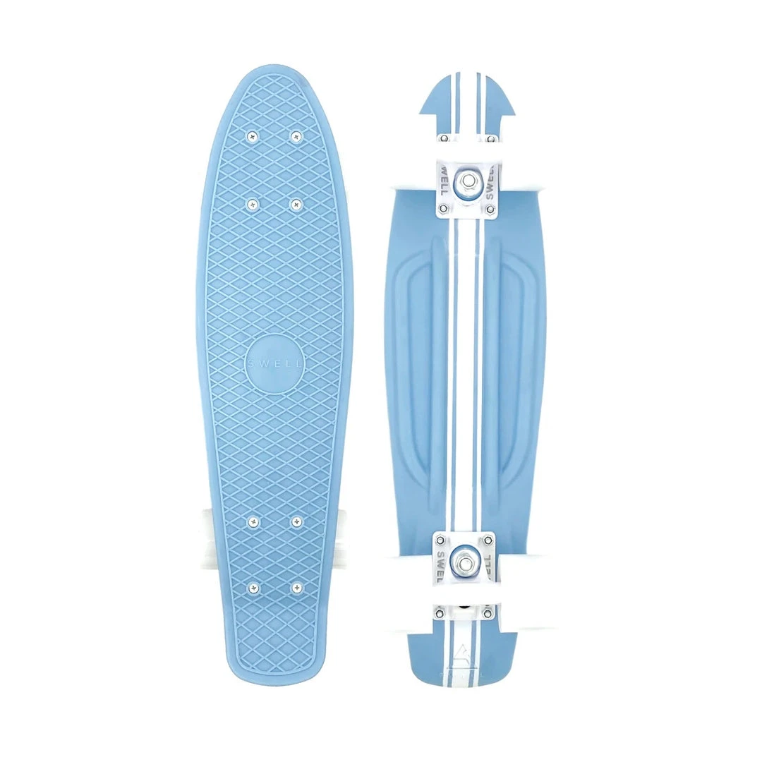 Swell Skateboards Swell Surfrider Stringer Cruiser Complete 28" - Light Blue/White Complete Cruisers 3 Swell Skateboards Swell Surfrider Stringer Cruiser Complete 28" - Light Blue/White Complete Cruisers