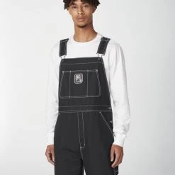MEN Dickies Franky Villani Drunkula Bib Overalls - Rinsed Black