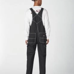 MEN Dickies Franky Villani Drunkula Bib Overalls - Rinsed Black