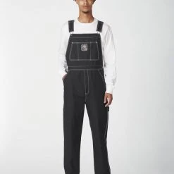 MEN Dickies Franky Villani Drunkula Bib Overalls - Rinsed Black