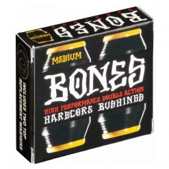 Bones Hardcore Medium Bushings 91a - Black/Yellow (Set Of 4) Bushings/Pivot Cups
