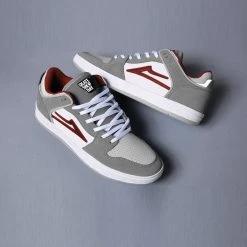 Lakai Shoes Telford Low SMU - Grey/Burgundy MEN