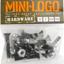 Mini Logo Hardware 1" Phillips - Black