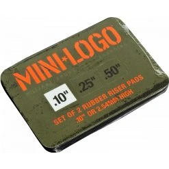 Mini Logo Rubber Riser Pads .10" - Black (Set Of 2) Risers & Shock Pads