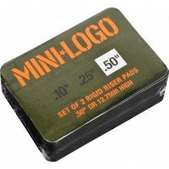 Mini Logo Rigid Riser Pads 1/2" - Black (Set Of 2)