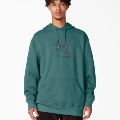 Dickies Franky Villani Drunkula Pullover Hoodie - Lincoln Green MEN