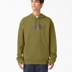 MEN Dickies Relief Fleece Hoodie - Green Moss (G2M)