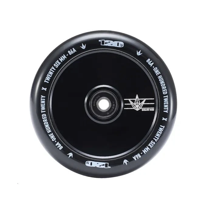 Wheels Envy Scooter Wheel Hollow Core 120mm - Black/Black (Pair) 3 Wheels Envy Scooter Wheel Hollow Core 120mm - Black/Black (Pair)