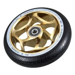 Envy Tri Bearing Scooter Wheels 120mm X 30mm - Gold/Black (Pair)