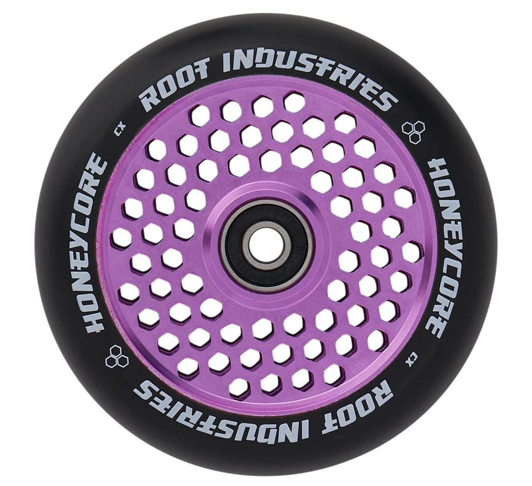 Root Industries 110mm HoneyCore Wheels - Black/Purple (Pair) 3 Root Industries 110mm HoneyCore Wheels - Black/Purple (Pair)