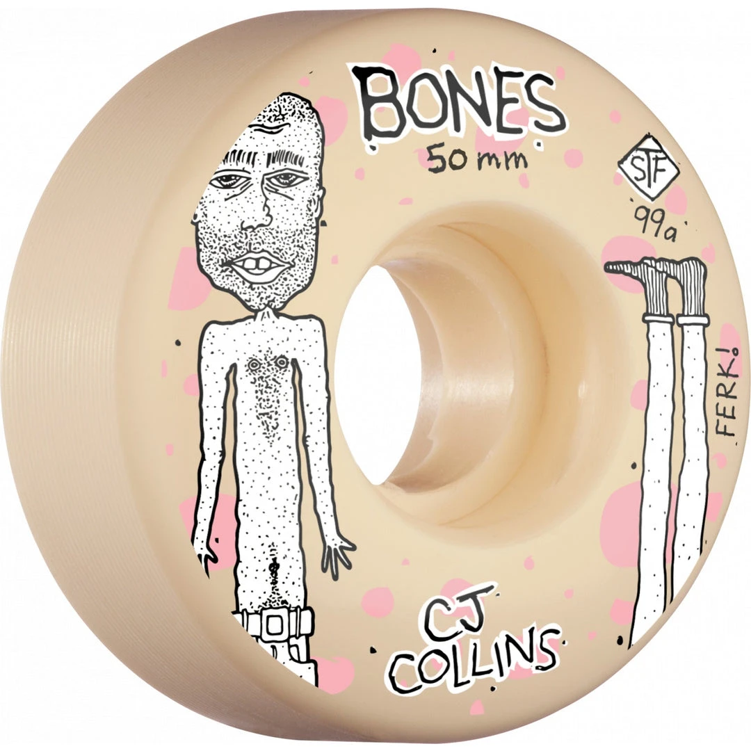 Bones STF Pro Collins Ferk V3 Slim 50mm 99a Wheels (Set Of 4) 3 Bones STF Pro Collins Ferk V3 Slim 50mm 99a Wheels (Set Of 4)
