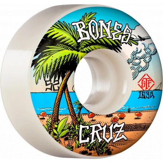 Bones STF Cruz Buena Vida V2 Locks 52mm 103a Wheels - White (Set Of 4) 3 Bones STF Cruz Buena Vida V2 Locks 52mm 103a Wheels - White (Set Of 4)