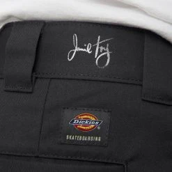 Dickies Jamie Foy Signature Loose Fit Straight Leg Work Pants - Black MEN