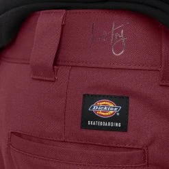 Dickies Jamie Foy Signature Loose Fit Straight Leg Work Pants - Cordovan 7 Dickies Jamie Foy Signature Loose Fit Straight Leg Work Pants - Cordovan