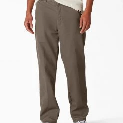 Dickies Skateboarding Slim Straight Pants - Mushroom Contrast Topstitch (TSM)