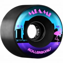 Aggressive Inline Wheels Rollerbones Outdoor Miami Wheel 65mm 80a - Black (Set Of 8)