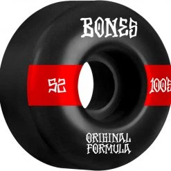 Bones OG 100's #14 V4 Wide 52mm 100a Wheels - Black (Set Of 4)