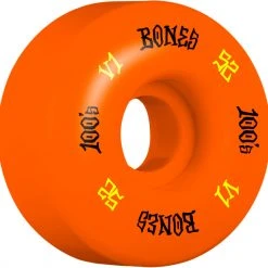Bones 100's V1 Standard 52mm 100a Wheels - Orange (Set Of 4)