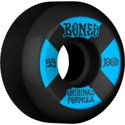 Bones 100's #4 V5 Sidecut OG Formula 53mm 100a Wheels - Black (Set Of 4)