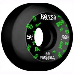 Bones OG 100's #3 V5 Sidecut 54mm 100a Wheels - Black (Set Of 4)