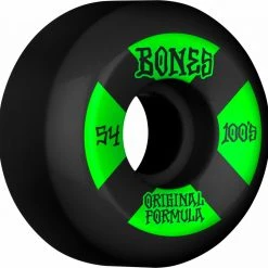 Bones OG 100's #4 V5 Sidecut 54mm 100a Wheels - Black (Set Of 4)