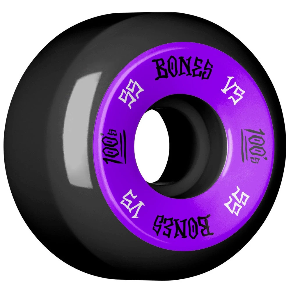 Bones 100's 55mm 100a Wheels - Black (Set Of 4) 3 Bones 100's 55mm 100a Wheels - Black (Set Of 4)