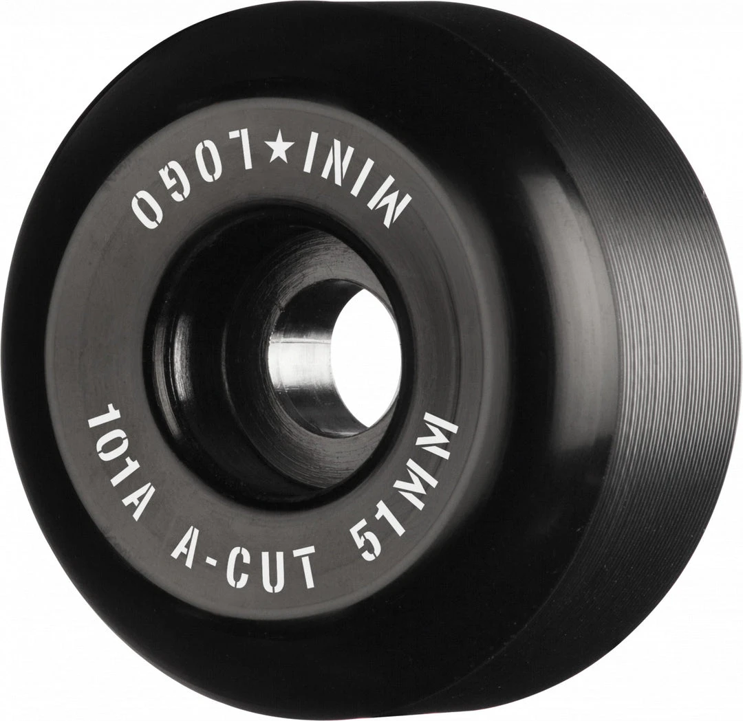 Mini Logo Wheels A-Cut "2" 51mm 101a - Black (Set Of 4) 3 Mini Logo Wheels A-Cut "2" 51mm 101a - Black (Set Of 4)