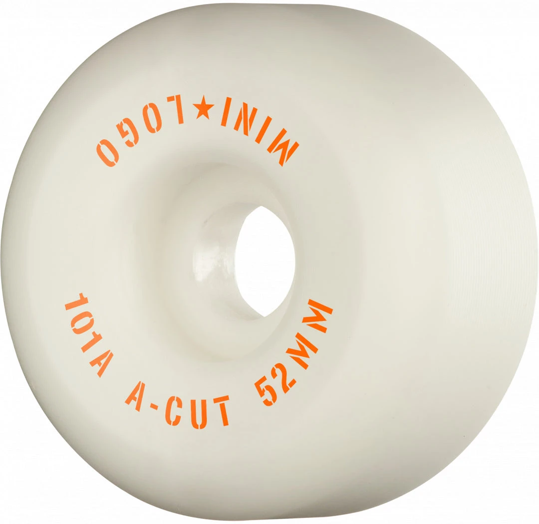 Mini Logo Wheels A-Cut "2" 52mm 101a - White (Set Of 4) Mini Logo Wheels A-Cut "2" 52mm 101a - White (Set Of 4)