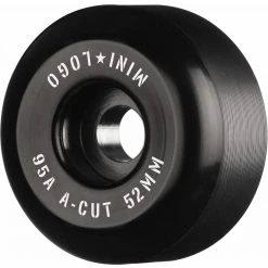Mini Logo Wheels A-Cut "2" 52mm 95a - Black (Set Of 4)