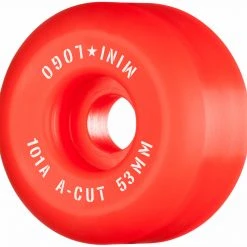 Mini Logo Wheels A-Cut "2" 53mm 101a - Red (Set Of 4)