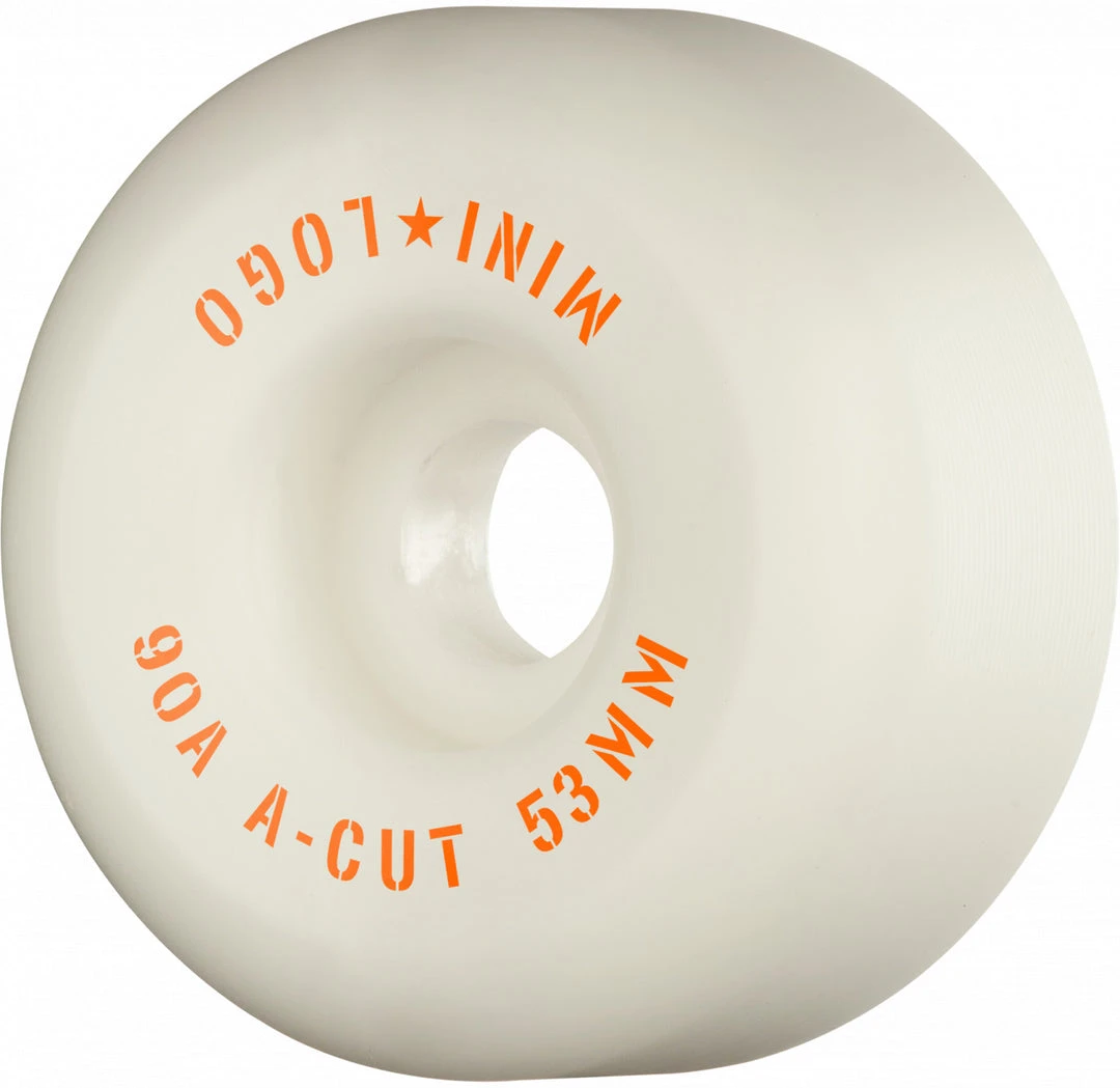 Mini Logo Wheels A-Cut "2" 53mm 90a - White (Set Of 4) Mini Logo Wheels A-Cut "2" 53mm 90a - White (Set Of 4)