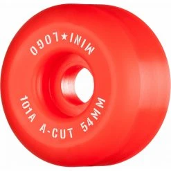 Mini Logo Wheels A-Cut "2" 54mm 101a - Red (Set Of 4)