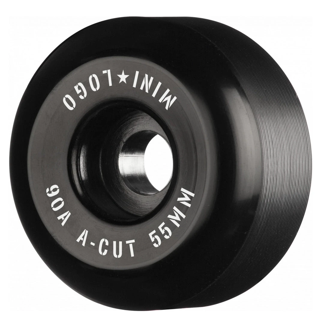Mini Logo Wheels A-Cut "2" 55mm 90a - Black (Set Of 4) 3 Mini Logo Wheels A-Cut "2" 55mm 90a - Black (Set Of 4)