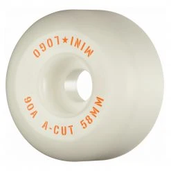 Mini Logo Wheels A-Cut "2" 58mm 90a - White (Set Of 4)