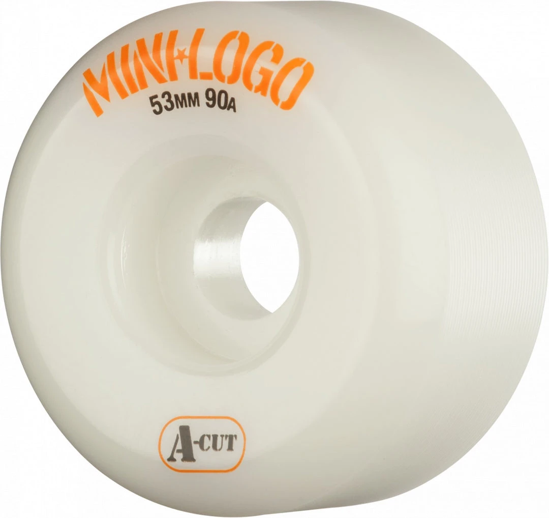 Mini Logo Wheels A-Cut 53mm 90a - White (Set Of 4) 3 Mini Logo Wheels A-Cut 53mm 90a - White (Set Of 4)