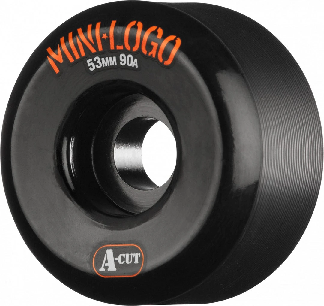 Mini Logo Wheels A-Cut 53mm 90a - Black (Set Of 4) 3 Mini Logo Wheels A-Cut 53mm 90a - Black (Set Of 4)