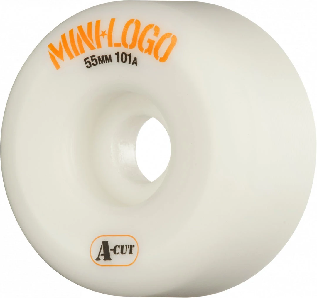 Mini Logo Wheels A-Cut 55mm 101a - White (Set Of 4) 3 Mini Logo Wheels A-Cut 55mm 101a - White (Set Of 4)