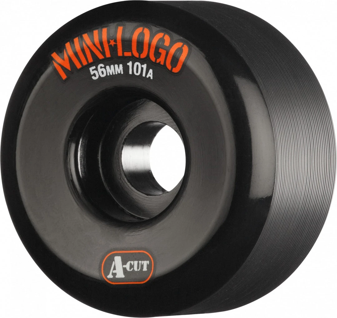 Mini Logo Wheels A-Cut 56mm 101a - Black (Set Of 4) 3 Mini Logo Wheels A-Cut 56mm 101a - Black (Set Of 4)
