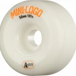 Mini Logo Wheels A-Cut 58mm 101a - White (Set Of 4)