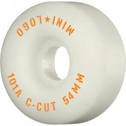 Mini Logo Wheels C-Cut "2" 54mm 101a - White (Set Of 4)