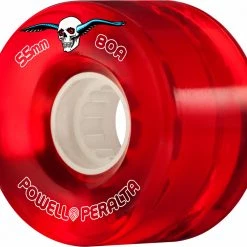 Powell Peralta Wheels Clear Cruiser 55mm 80a - Red (Set Of 4)